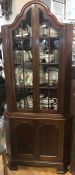 Mahogany Corner China Cupboard
