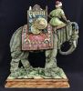 Majolica Blackamoor Figure On A Decorated Elephant