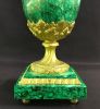 Malachite and Bronze Dore Cassolette Urns