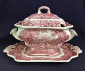 Mason’s Pink Vista 3 Piece Soup Tureen