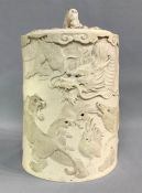 Meiji Period Ivory Tusk Depicting Zodiac Animals Carved In Relief