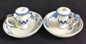 Meissen Blue & White Onion Pattern Chambersticks