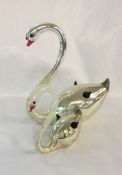 Mercury Glass Swans