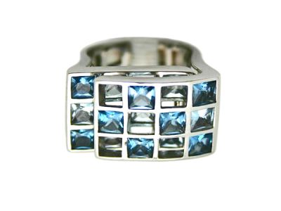 Mid-Century Modern Aquamarine Ring