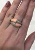 Mid Century Modern Coral and Diamond Ring