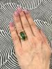 Mid Century Modern Malachite Solitaire Ring