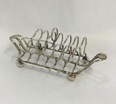 Mid-Nineteenth-Century Silver Plated Toast Rack
