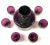 Mid Century Modern Decanter and Matching Glasses In Vibrant Purple Glass