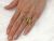 Mid Century Modern Diamond and Ruby Ring