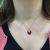 Modern Amethyst and Diamond Pendant