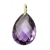 Modern Amethyst and Diamond Pendant