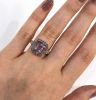 Modern Amethyst and Diamond Ring