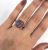 Modern Amethyst and Diamond Ring