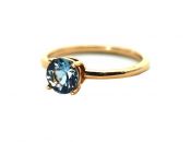 Modern Aquamarine Solitaire Ring