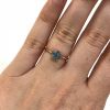 Modern Aquamarine Solitaire Engagement Ring