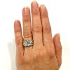 Modern Aquamarine and Diamond Ring