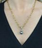 Modern 11.44mm Black Tahitian Pearl and Diamond 14kt Pendant