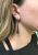 Modern Black and White Diamond Drop Earrings