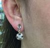 Modern Brown Diamond Drop Earrings