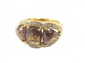 Modern Brown Diamond Ring