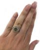 Modern 1.54ct Brown Diamond and Diamond Double Halo Engagement 18kt Ring