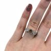 Modern Brown Diamond and Diamond Ring