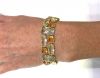 Modern Citrine and Prasiolite Bracelet