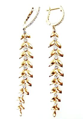 Modern Diamond Drop Earrings