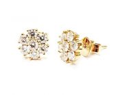 Modern Diamond Cluster Earrings
