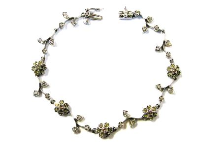 Modern Diamond Floral Bracelet