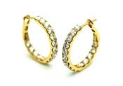 Modern Diamond Hoop Earrings