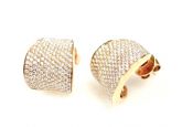 Modern Diamond Huggie Earrings