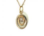 Modern Diamond Pendant with Chain