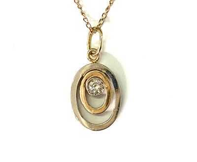 Modern Diamond Pendant with Chain