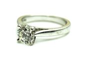 Modern .91ct Diamond Solitaire 18kt Ring