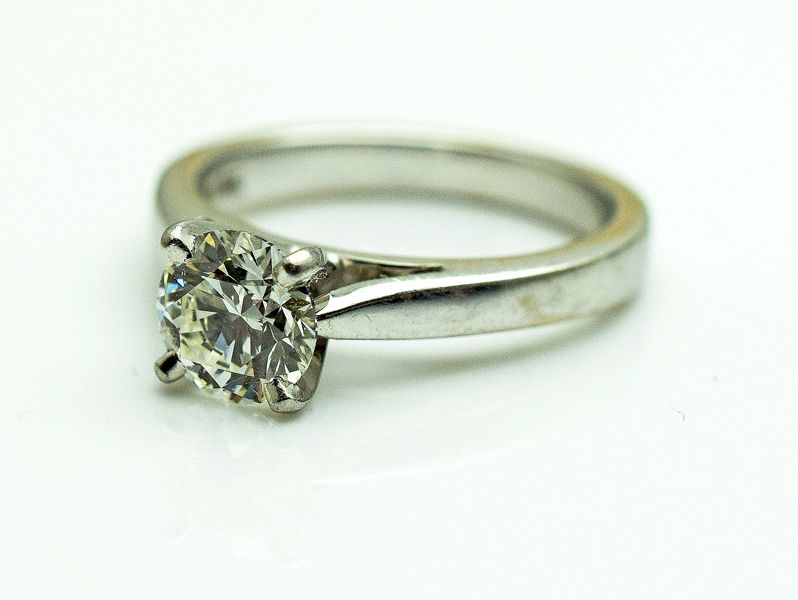 Modern Diamond Solitaire Ring