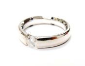 Modern Diamond and Sapphire Ring