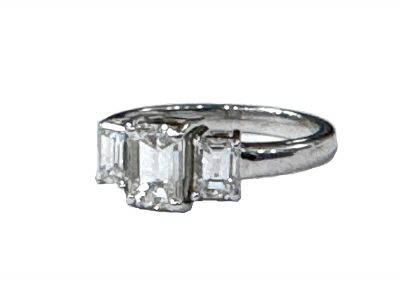 Modern Emerald Cut Diamond Engagement Ring