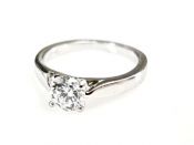 Modern GIA Diamond Solitaire Ring