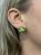 Modern Heart 18.23ct Peridot and Diamond 18kt Earrings