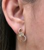 Modern Light Yellow Diamond and Diamond Earrings