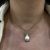 Modern Mabe Pearl and Diamond Pendant