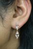 Modern Morganite and Diamond Drop Earrings