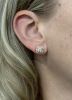 Modern Morganite and Diamond Stud Earrings