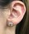 Modern Morganite and Diamond Stud Earrings