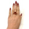 Modern Orange Citrine Solitaire Ring