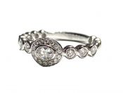 Modern Oval Rose Cut Diamond Engagement Ring