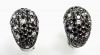 Modern Pave Diamond Earrings