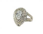 Modern Pear Diamond Ring