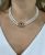 Modern Pearl Necklace with Ruby Diamond Clasp